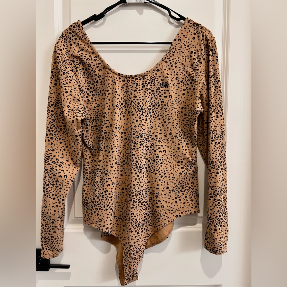 Levi's Asymmetrical Tan and Brown Bodysuit